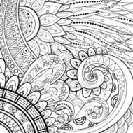 Vector Monochrome Floral Background N41