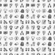 seamless doodle communication pattern N124