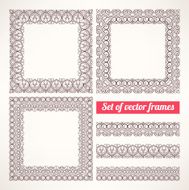 brown patterned frames - 1