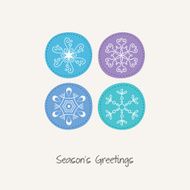 Christmas snowflakes card