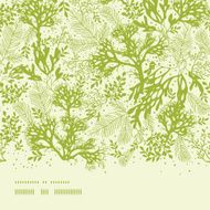 Green underwater seaweed horizontal seamless pattern background