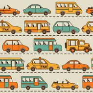 Pattern with cars and buses N3
