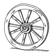Wagon Wheel Drawing N3