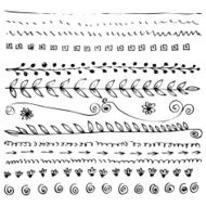 Hand-drawn line border set N79