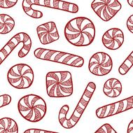 Seamless candy cane vector background
