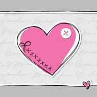 pink heart vector eps 10
