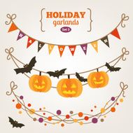 Set of holiday garlands - Halloween