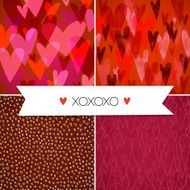 Seamless Hearts Pattern Set EPS10 N2