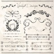 Vintage Ribbons Frames and design elements
