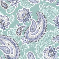 Turkish cucumber seamless pattern blue style