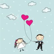 Cute Bride and Groom