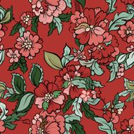 Floral vector seamless pattern N3
