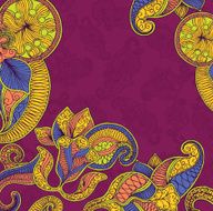 Calligraphic floral frame N2