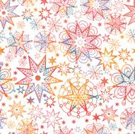 Colorful Holiday Stars Seamless Pattern Background