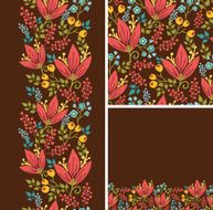 Enchanting Garden Floral Seamless Pattern Set