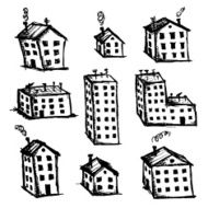 Sketch of houses for your design