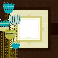 Funky flowers frame