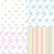 boy and girl Baby Seamless Background