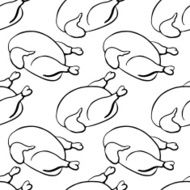 Seamless pattern with poultry N2