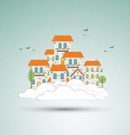 City in the sky Vector
