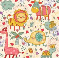 whimsical wild animals illustration