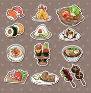 Japanese food stickers N3