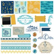 Scrapbook Design Elements - Nautical Sea Theme N3