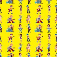 seamless rock band pattern N2