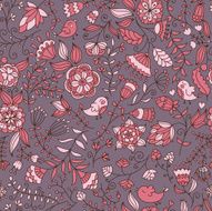 floral seamless pattern N181