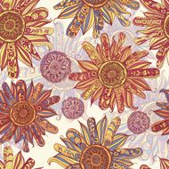 Vector seamless pattern with flowers N2