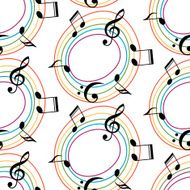 Vector musical pattern with notes N21