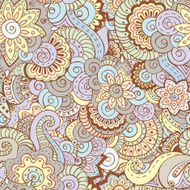 Seamless asian floral retro background pattern in vector N3