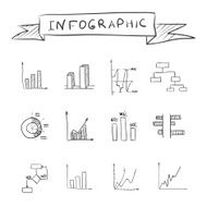 Business doodle graphs