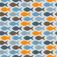 Vector seamless pattern with fishes N2