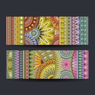 Abstract vintage ethnic card set N3