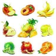 set of drawing fruit N2