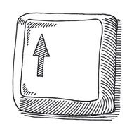 Computer Key Arrow Up Drawing