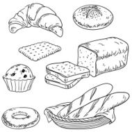 Bread collection in black and white N4