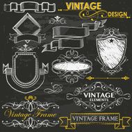 Vintage Design on Chalkboard