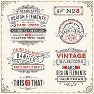 Banners and Frames Hand Drawn