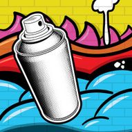 Spray Can and Grafitti