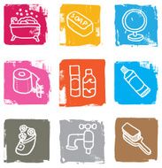 Bathroom square icons