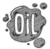 Oil Spill Lettering Drawing