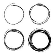 Set of Hand Drawn Scribble Circles N11