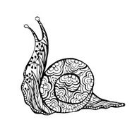 Vector of abstract snail in zentangle style