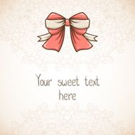 Lace background with pink bow