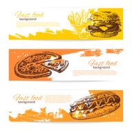 Banners of fast food design N2