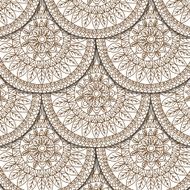 Seamless geometric pattern in &quot;fish scale&quot; design N6