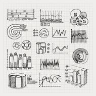 hand drawn business charts