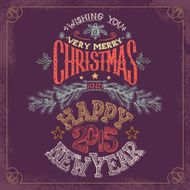 Christmas and new year hand-lettering
